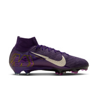 Nike Zoom Mercurial Superfly 10 Mbappé Elite Gras Football Boots (FG) Purple Gold White