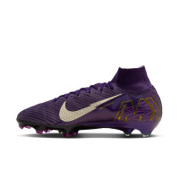 Nike Zoom Mercurial Superfly 10 Mbappé Elite Gras Football Boots (FG) Purple Gold White