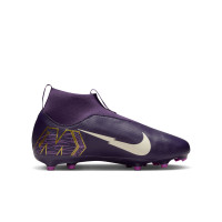 Nike Zoom Mercurial Superfly 10 Mbappé Academy Gras / Kunstgras Voetbalschoenen (MG) Kids Paars Goud Wit