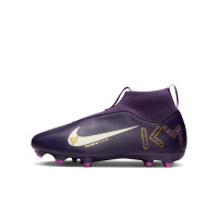 Nike Zoom Mercurial Superfly 10 Mbappé Academy Gras / Kunstgras Voetbalschoenen (MG) Kids Paars Goud Wit