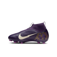 Nike Zoom Mercurial Superfly 10 Mbappé Academy Gras / Kunstgras Voetbalschoenen (MG) Kids Paars Goud Wit