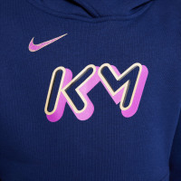 Nike Kylian Mbappé Club Fleece Jogging Suit Hooded Kids Dark Blue Purple Gold
