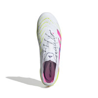 adidas Predator Elite IJzeren-Nop Voetbalschoenen (SG) Wit Roze Neongeel