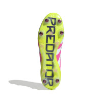 adidas Predator Elite IJzeren-Nop Voetbalschoenen (SG) Wit Roze Neongeel