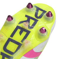 adidas Predator Elite IJzeren-Nop Voetbalschoenen (SG) Wit Roze Neongeel