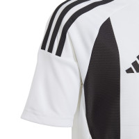 adidas Striped 24 Voetbalshirt Kids Wit Zwart
