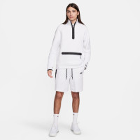 white nike tech fleece shorts