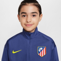 Nike Atletico Madrid Strike Full-Zip Tracksuit 2025-2026 Kids Dark Purple Dark Blue Bright Yellow