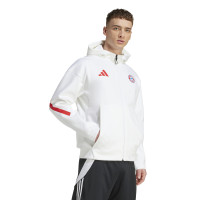 adidas Bayern Munich Anthem Training Jacket 2025-2026 White Red