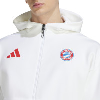 adidas Bayern Munich Anthem Training Jacket 2025-2026 White Red