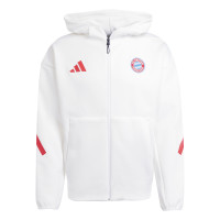 adidas Bayern Munich Anthem Training Jacket 2025-2026 White Red