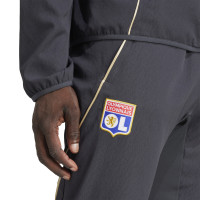 adidas Olympique Lyon Presentatie Trainingsbroek 2025-2026 Donkergrijs Goud Rood Blauw