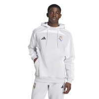 adidas Real Madrid Urban Purist Hooded Jogging Suit 2025-2026 Light Grey White Black