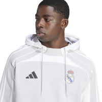 adidas Real Madrid Urban Purist Hoodie 2025-2026 Lichtgrijs Wit Zwart