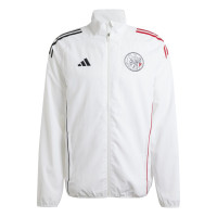 adidas Ajax Presentation Tracksuit Full-Zip 2025-2026 White Black Red