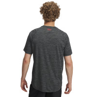 Under Armour Tech Textured Training Shirt Grey Black Red