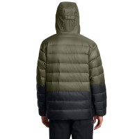 Under Armour Legend Down Hooded Jas Donkergroen Zwart