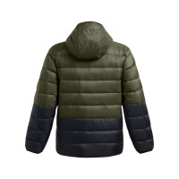 Under Armour Legend Down Hooded Jas Donkergroen Zwart