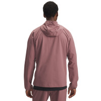 Under Armour Vibe Woven Windbreaker Full-Zip Pink Black