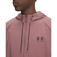 Under Armour Vibe Woven Windbreaker Full-Zip Pink Black