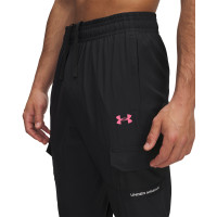 Under Armour Tech Utility Woven Cargo Pants Black Pink Silver