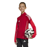 adidas Tiro 25 Competition Tracksuit 1/4-Zip Kids Red Black Grey