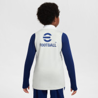 Nike Inter Milan Strike Trainingstrui 1/4-Zip 2025-2026 Kids Lichtgrijs Donkerblauw Wit