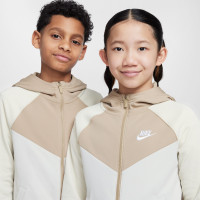 Nike Sportswear Poly Tracksuit Full-Zip Hooded Kids Beige Off-White