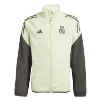 adidas Real Madrid Presentation Training Jacket 2025-2026 Kids Light Green Grey