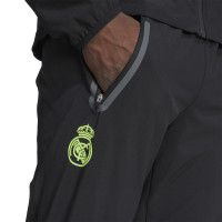 adidas Real Madrid Vis Tech Tracksuit Full-Zip Black Light Green