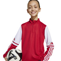 adidas Squadra 25 Trainingstrui 1/4-Zip Kids Rood Wit