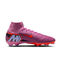 Nike Zoom Mercurial Superfly 10 Pro Gras Football Boots (FG) Pink Bright Red Light Blue