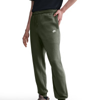 Nike Sportswear Club Fleece Joggingpak Hooded Olijfgroen Wit