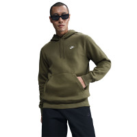 Nike Sportswear Club Fleece Hoodie Olive Green White