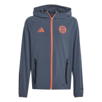 adidas Bayern München Vis Tech Vest 2025-2026 Kids Donkergrijs Oranje