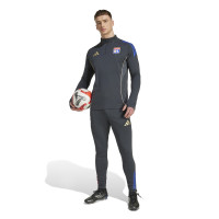 adidas Olympique Lyon Trainingspak 1/4-Zip 2025-2026 Donkergrijs Goud Rood Blauw