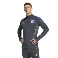 adidas Olympique Lyon Training sweater 1/4-Zip 2025-2026 Dark Grey Gold Red Blue