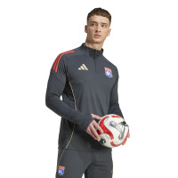 adidas Olympique Lyon Trainingspak 1/4-Zip 2025-2026 Donkergrijs Goud Rood Blauw