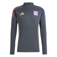 adidas Olympique Lyon Trainingspak 1/4-Zip 2025-2026 Donkergrijs Goud Rood Blauw