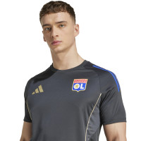 adidas Olympique Lyon Trainingsshirt 2025-2026 Donkergrijs Goud Rood Blauw