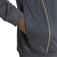 adidas Olympique Lyon Track Trainingspak Hooded 2025-2026 Donkergrijs Goud Rood Blauw