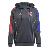 adidas Olympique Lyon Track Trainingspak Hooded 2025-2026 Donkergrijs Goud Rood Blauw