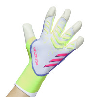 adidas Predator Pro Hybrid Keepershandschoenen Wit Neongeel Roze