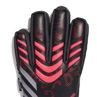 adidas Predator Match Fingersave Keepershandschoenen Kids Zwart Rood Grijs