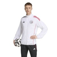 adidas Ajax Presentation Tracksuit Full-Zip 2025-2026 White Black Red