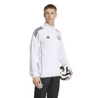adidas Ajax Presentation Tracksuit Full-Zip 2025-2026 White Black Red