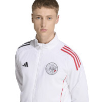 adidas Ajax Presentation Tracksuit Full-Zip 2025-2026 White Black Red