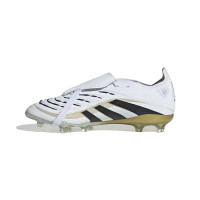 adidas Predator Elite FT Gras Voetbalschoenen (FG) Kids Wit Zwart Goud