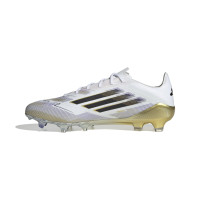 adidas F50 Elite Gras Voetbalschoenen (FG) Wit Zwart Goud