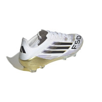 adidas F50 Elite Gras Voetbalschoenen (FG) Wit Zwart Goud
